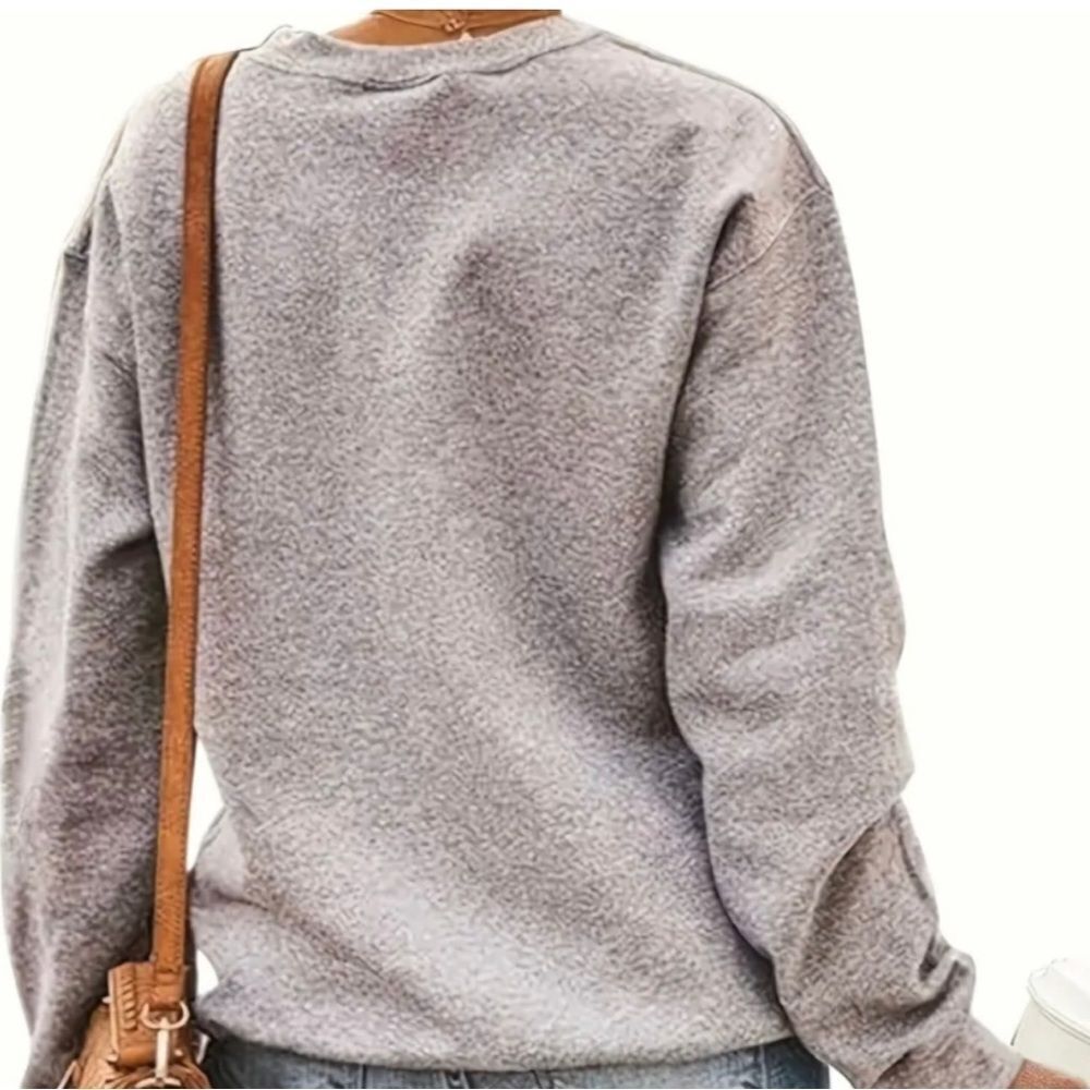 Gray Merry Christmas Graphic Sweatshirt - Picture 5 of 15